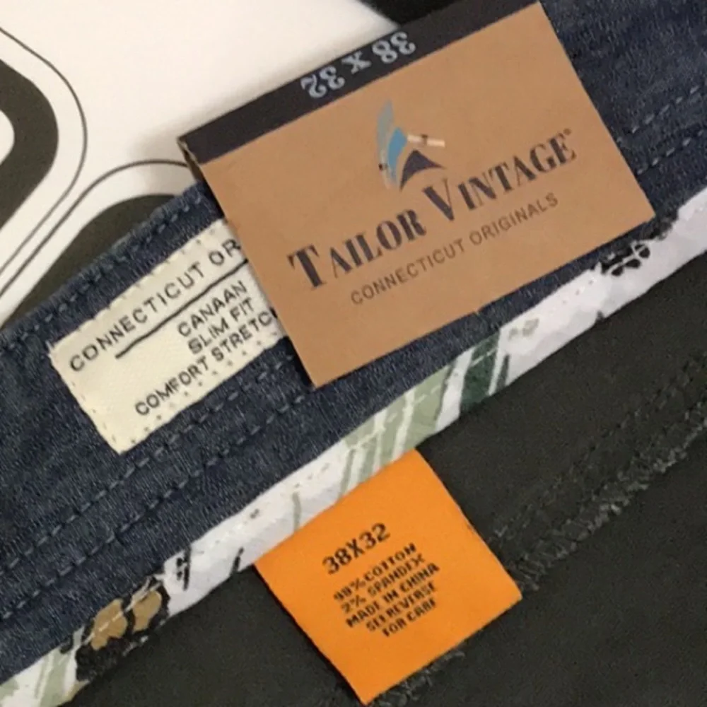 NWT Tailor Vintage Canaan Slim Fit Chinos Army
